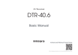 Integra DTR-40.6 Owner's manual