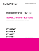 LG MV1608ST Installation guide