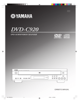 Yamaha DVD-C920 User manual