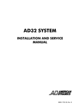 American Dynamics AD32E Installation and Service Manual