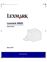 Lexmark 820 User manual