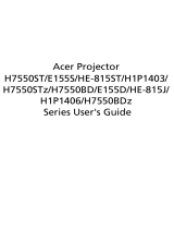 Acer H7550BDz Series User manual