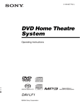 Sony DAV-LF1 Operating instructions