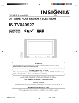 Insignia IS-TV040927 User manual