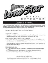 Bounty Hunter Lone Star Owner's manual