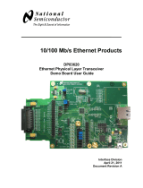 Texas Instruments DP83620 Ethernet Physical Layer Transceiver Demo Board User guide
