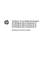 HP EliteBook 850 G3 Notebook PC User guide