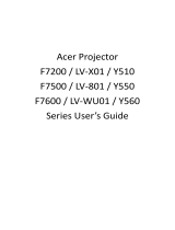 Acer F7600 User manual