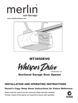 Chamberlain Merlin Whisper Drive MT3850EVO Installation And Operating Instructions Manual