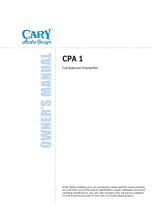 Cary Audio Design CPA 2 User manual