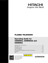Hitachi 55HDS52 - 55" Plasma TV Operating instructions