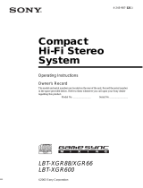 Sony LBT-XGR66 Operating instructions