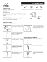 Pioneer Faucets L-7472-ORB Installation guide