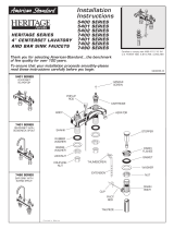 American Standard 4" Centerset Lavatory and Bar Sink Faucets 5400 Series User manual