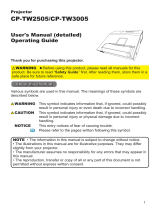 Hitachi CP-TW2505 User manual