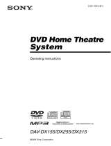 Sony DAV-DX315 Operating instructions