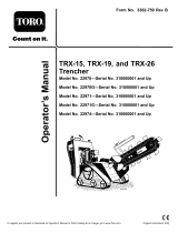Toro TRX-19 Trencher User manual