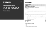 Yamaha ATS-930 Owner's manual