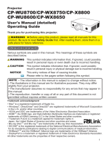 Hitachi CP-WU8700 User manual