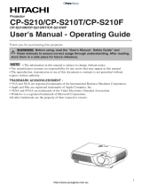 Hitachi CP-S210WT User manual