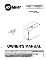 Miller XR-30R WIRE FEEDER Owner's manual