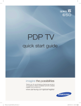 Samsung PL50A650T1R Quick start guide