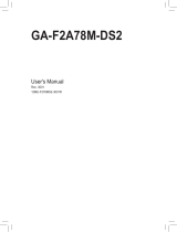 Gigabyte GA-F2A78M-DS2 User manual