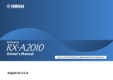 Yamaha RX-A2010 User manual