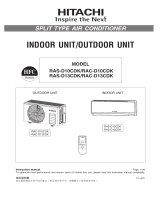 Hitachi RAC-X13CBK User manual