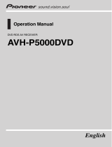 Pioneer AVH-P5000DVD User manual