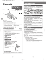 Panasonic SVSD100V User manual