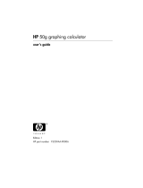 HP 50g Graphing Calculator User manual