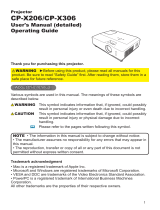 Hitachi CPX306 User manual