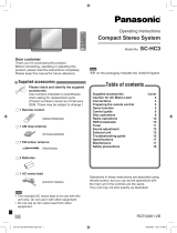 Panasonic sc hc3 Owner's manual