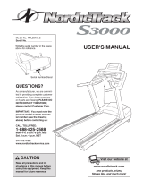 NordicTrack S3000 Treadmill User manual