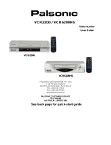 Palsonic VCR6200HS Owner's manual