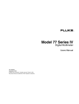 Fluke 77 Series IV User manual