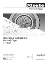 Miele TOUCHTRONIC T 1313 User manual