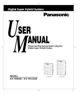 Panasonic KXTD1232 Operating instructions