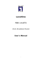 LevelOne FBR-1418TX User manual