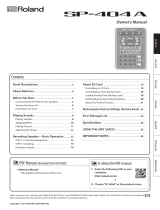 Roland SP-404A Owner's manual