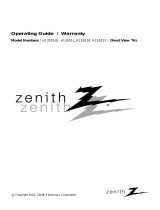 Zenith H13E05LG Operating Manual & Warranty