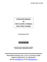 Miller JETLINE SWC-6 & 13 MD V-WAY CARRIAGE Owner's manual