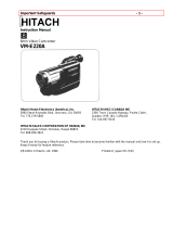 Hitachi VM-E220A User manual