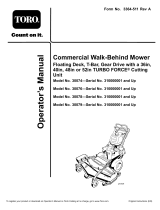 Toro Commercial Walk-Behind Mower, Floating Deck, T-Bar, Gear Drive User manual