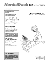 NordicTrack GX7.0 User manual