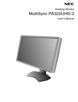 NEC MultiSync PA322UHD-2 Owner's manual