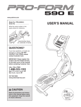 Pro-Form 785 F Elliptical User manual