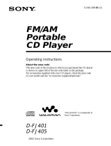 Sony D-FJ405 Operating instructions