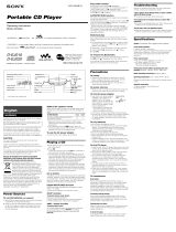 Sony D-EJ010 User manual